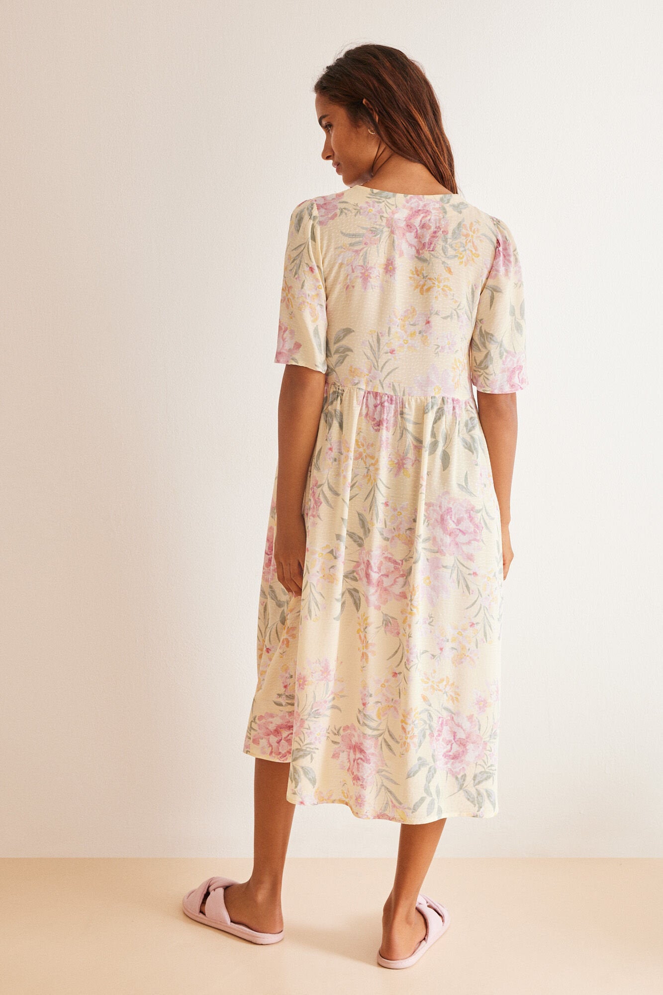 Viscous Midi Dress Floral Print_04