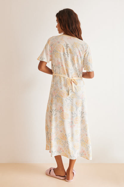 Viscous Midi Dress Floral Print_05