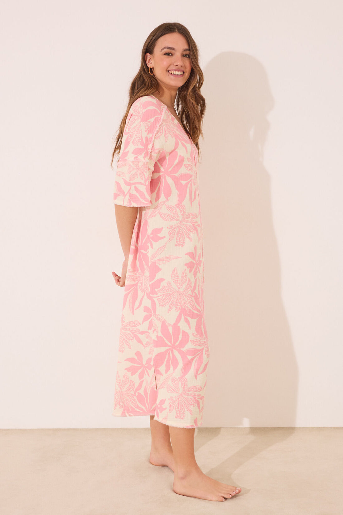 Women Secret_Long Muslin Dress 100% Cotton Flower Print_4479839_70_01