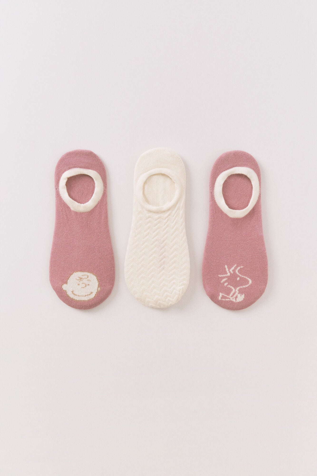 Women Secret_Pink_Pack of 3 Pink Snoopy Slip on Socks_4482708_72_01