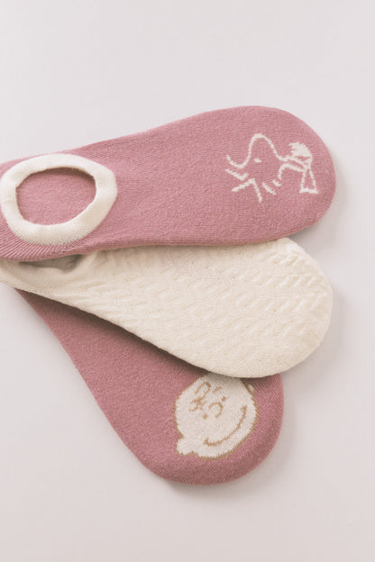Women Secret_Pink_Pack of 3 Pink Snoopy Slip on Socks_4482708_72_02