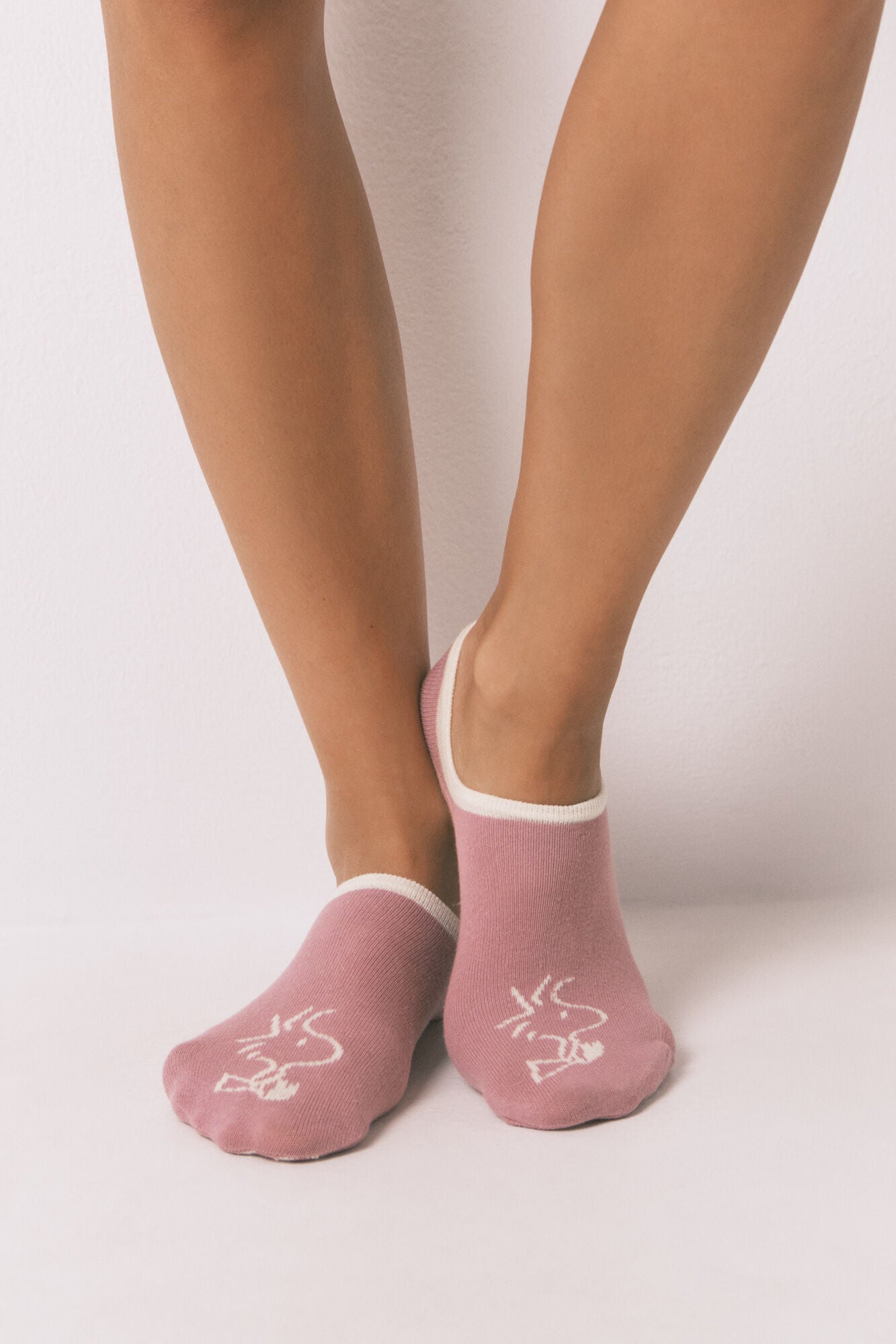 Women Secret_Pink_Pack of 3 Pink Snoopy Slip on Socks_4482708_72_03