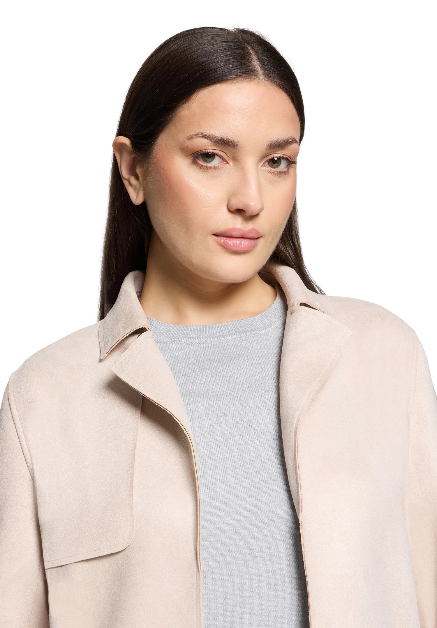 Betty Barclay Soft Nature Women Long Jacket with Lapel Collar SKU: 4484-3396_1098 Image 04