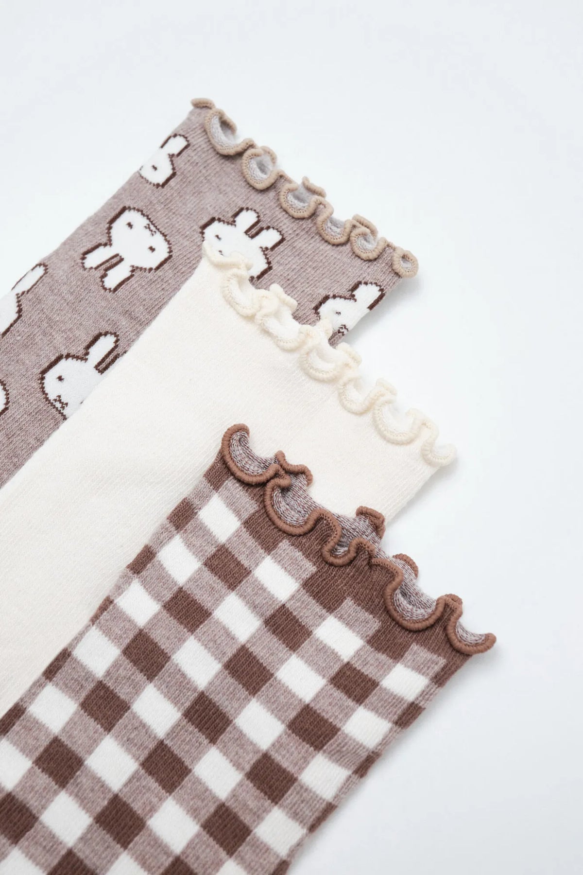 Women Secret Brown Print Women Miffy Print 3-Pack Ankle Socks SKU: 4484874_39 Image 03
