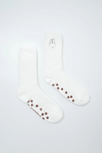 Women Secret Beige Women Beige Fluffy Long Socks SKU: 4484878_50 Image 01