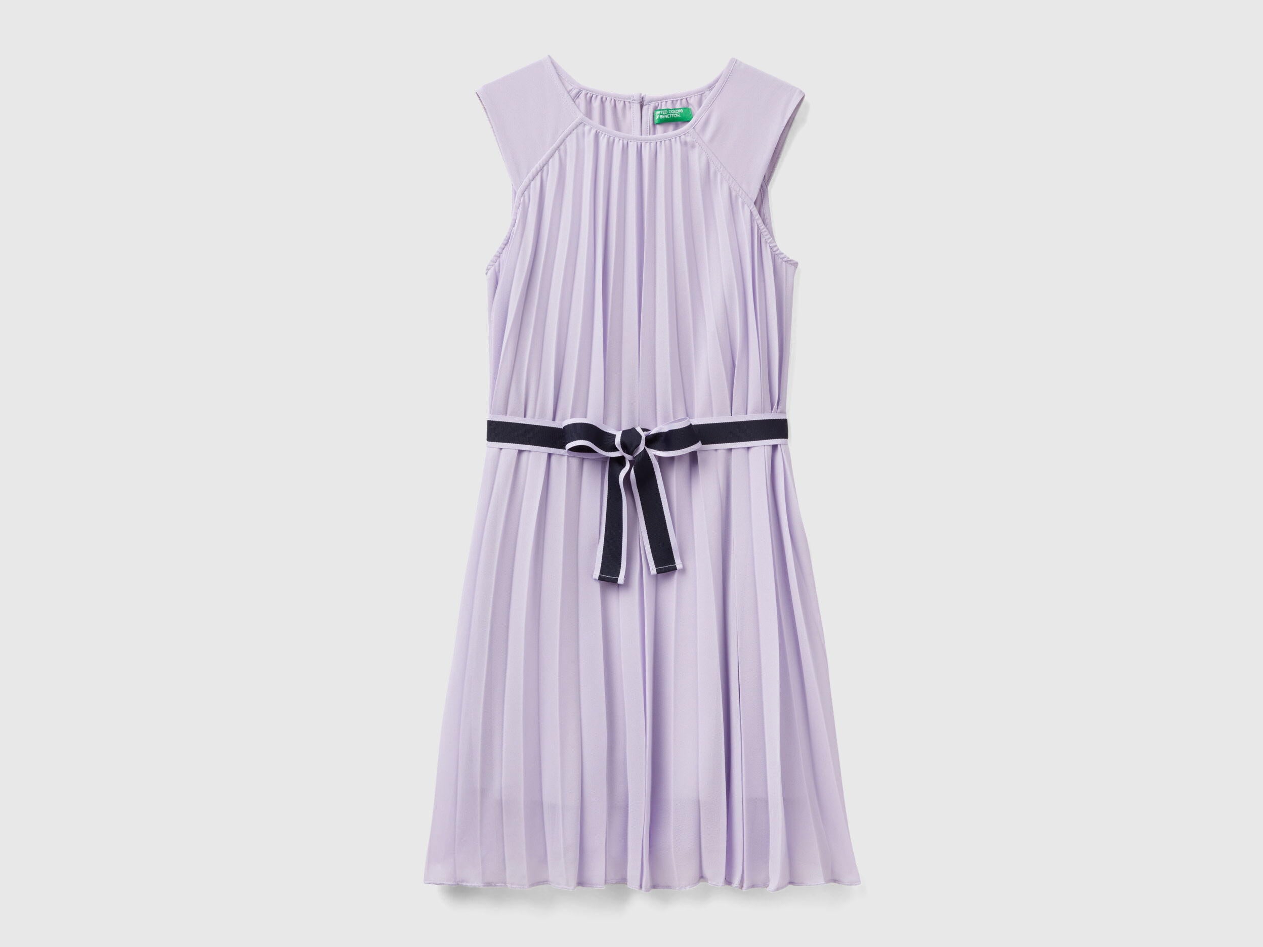 Pleated Dress With Belt_44BRCV02L_26G_01