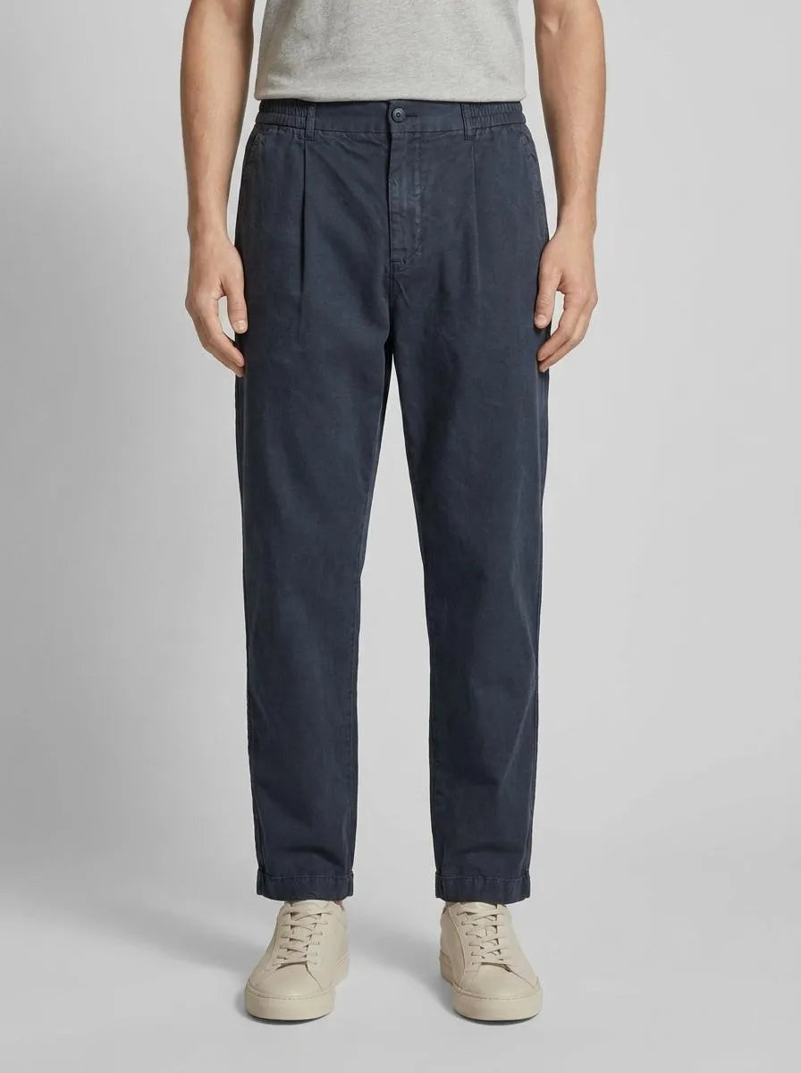 Benetton Dark Blue Men Carrot-Fit Chinos SKU: 44L0UF068_9C1 Image 00