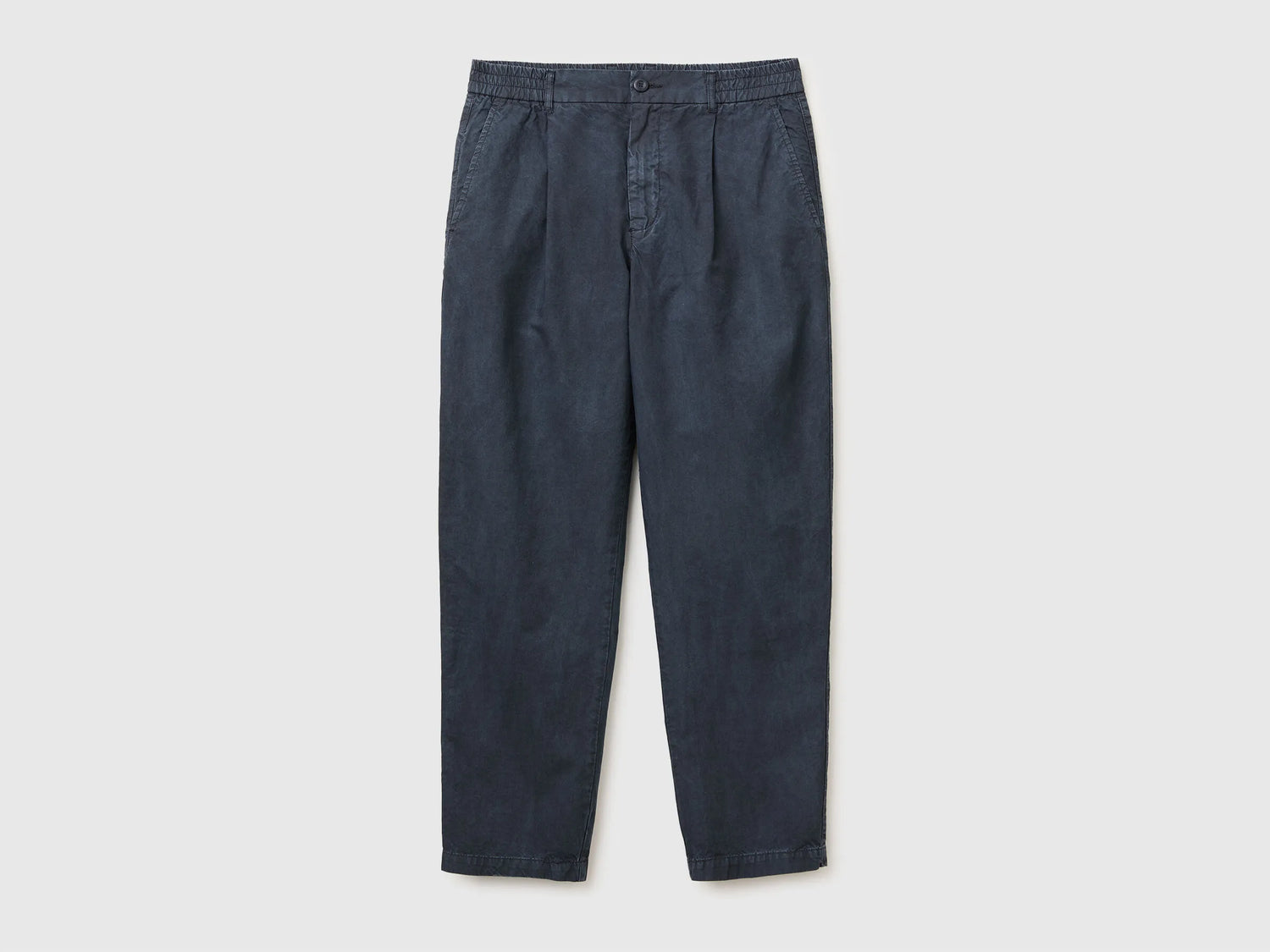Benetton Dark Blue Men Carrot-Fit Chinos SKU: 44L0UF068_9C1 Image 01