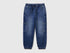 Benetton Blue Boys Denim Joggers with Maxi Pockets SKU: 44LGCF05L_901 Image 01