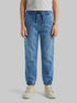 Benetton Dark Blue Boys Denim Joggers SKU: 44LGGF01V_901 Image 00