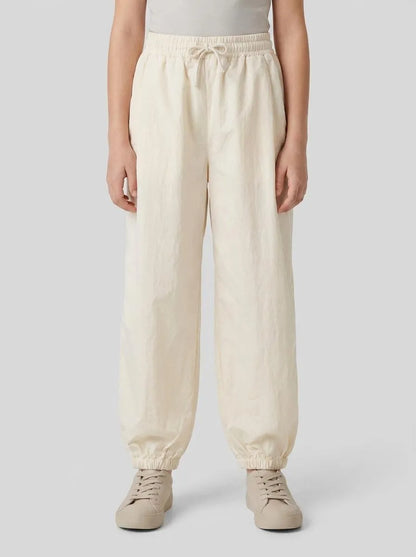 Benetton Creamy White Girls Balloon Fit Trousers SKU: 44YGCF05E_00E Image 00