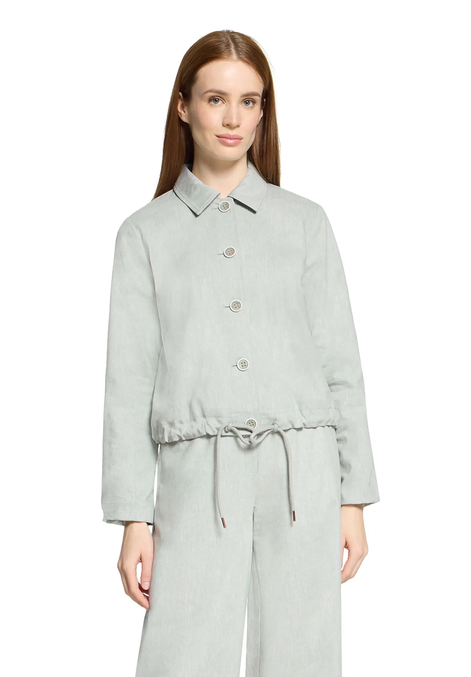 Betty Barclay Green/Cream Women Blazer Jacket Short 1/1 Sleeve SKU: 4507-3206_5811 Image 01