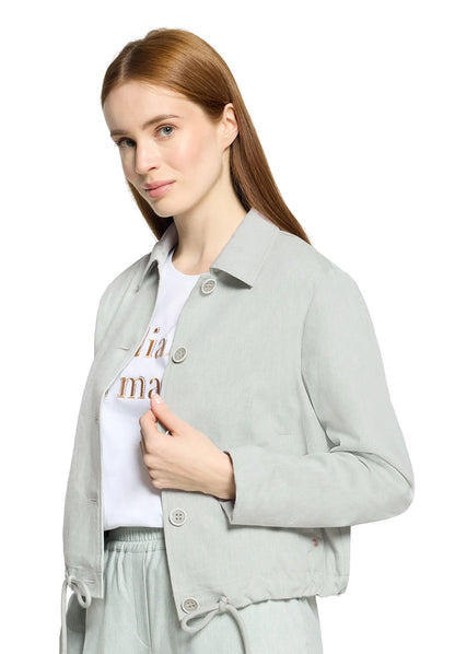 Betty Barclay Green/Cream Women Blazer Jacket Short 1/1 Sleeve SKU: 4507-3206_5811 Image 06