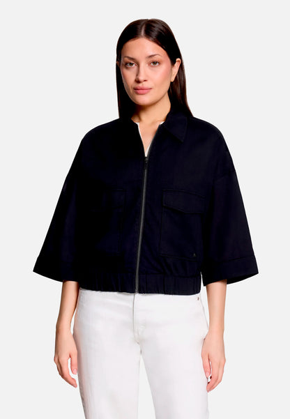 Betty Barclay Black Women Casual Jacket with Collar SKU: 4519-3339_9045 Image 01