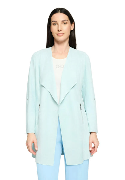 Betty Barclay Gray Mist Women Blazer Jacket Long 1/1 Sleeve SKU: 4520-1673_8270 Image 01