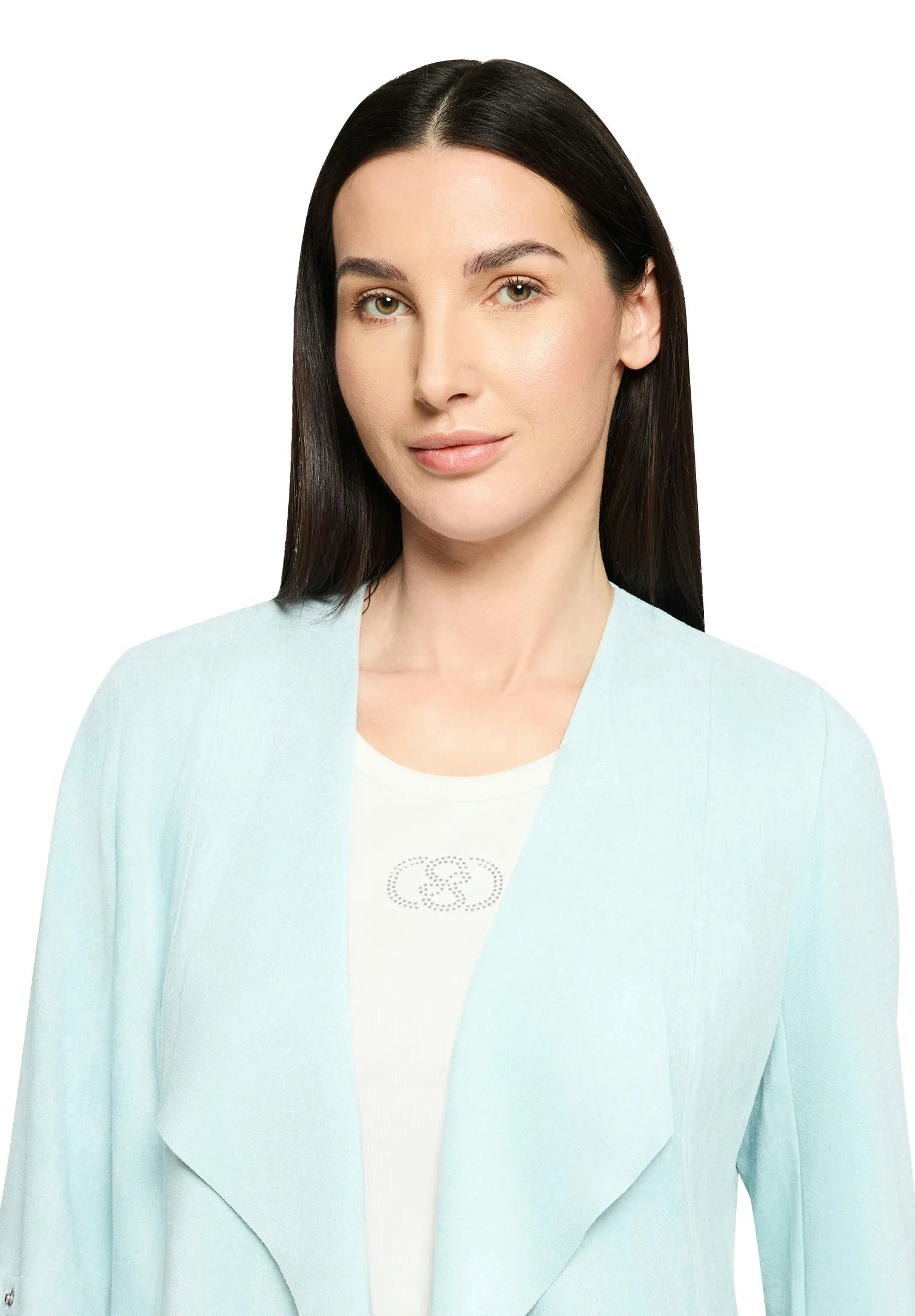 Betty Barclay Gray Mist Women Blazer Jacket Long 1/1 Sleeve SKU: 4520-1673_8270 Image 06