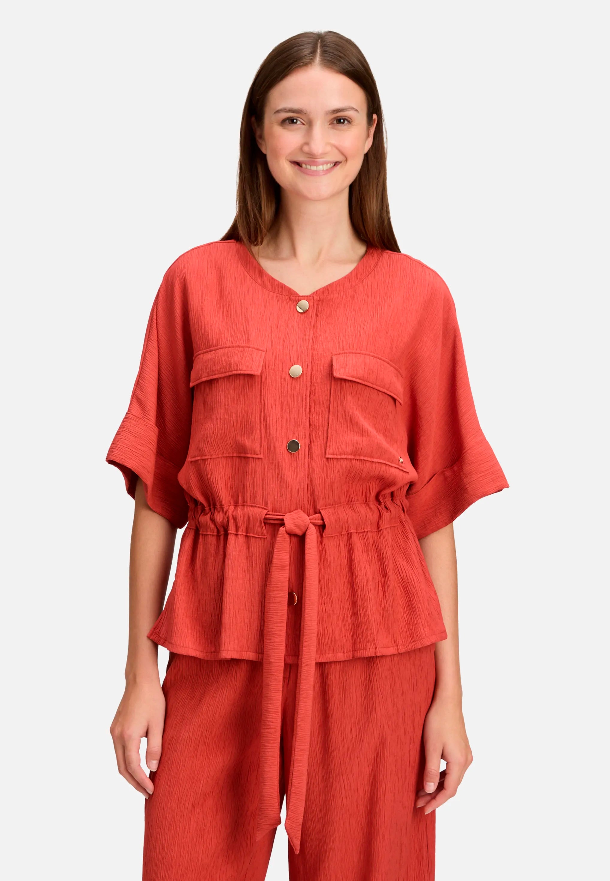 Betty Barclay Rust Red Women Casual Jacket with Pockets SKU: 4521-3338_4429 Image 02
