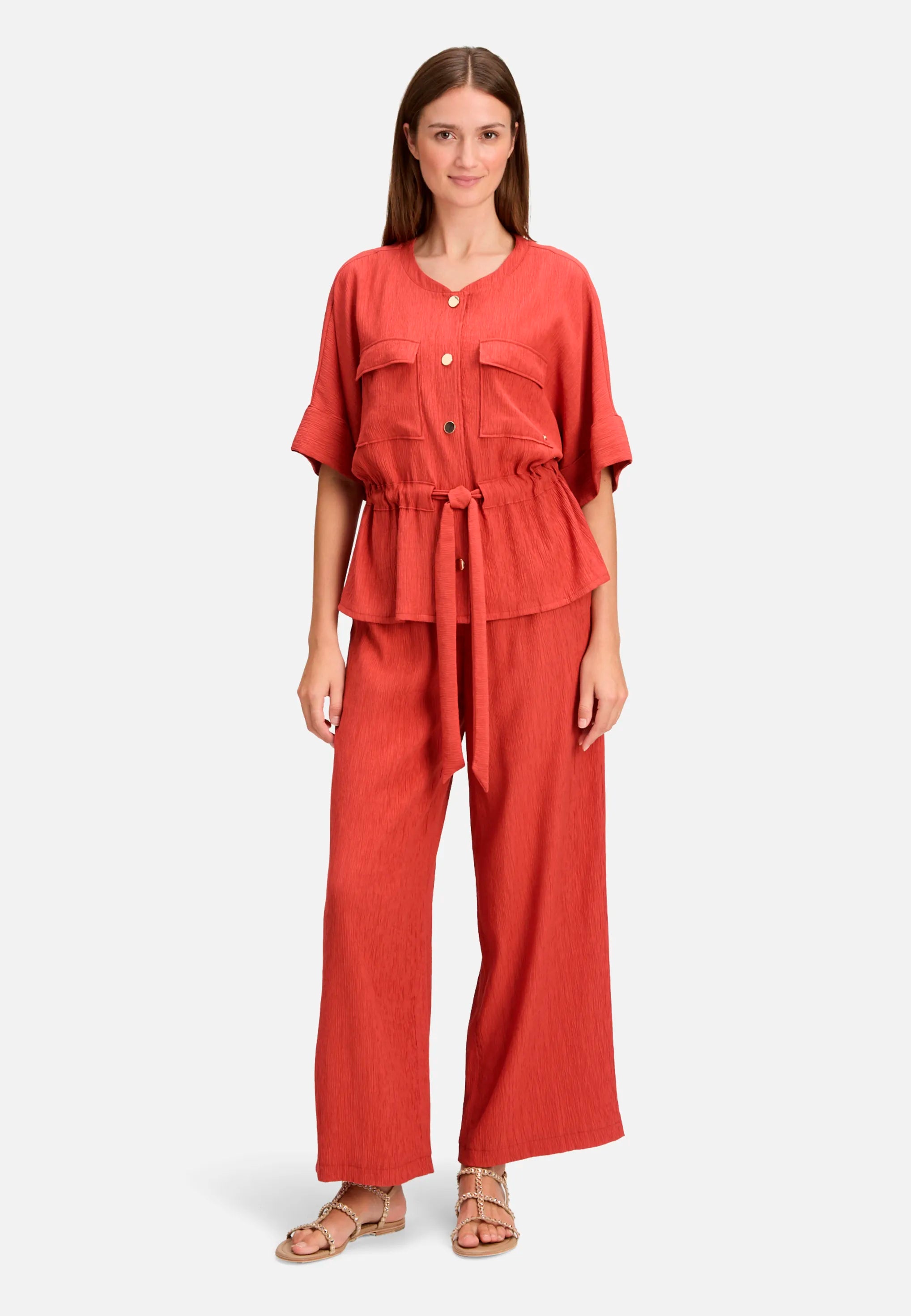 Betty Barclay Rust Red Women Casual Jacket with Pockets SKU: 4521-3338_4429 Image 03