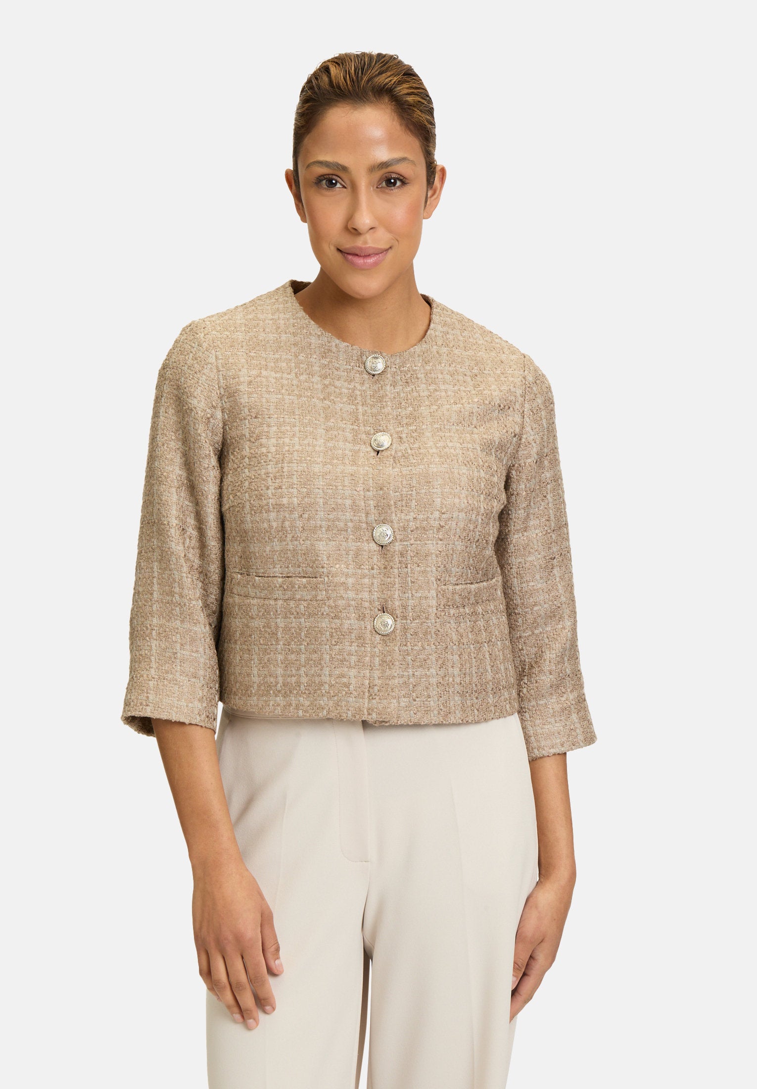 Betty Barclay_Fringed Blazer Jacket_4530-1156_7316_01