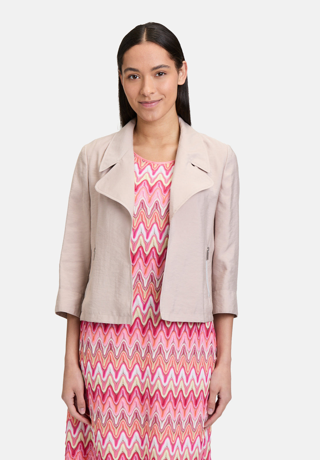 Betty Barclay_Blazer Jacket with 3/4 Sleeves_4533-1136_7316_01