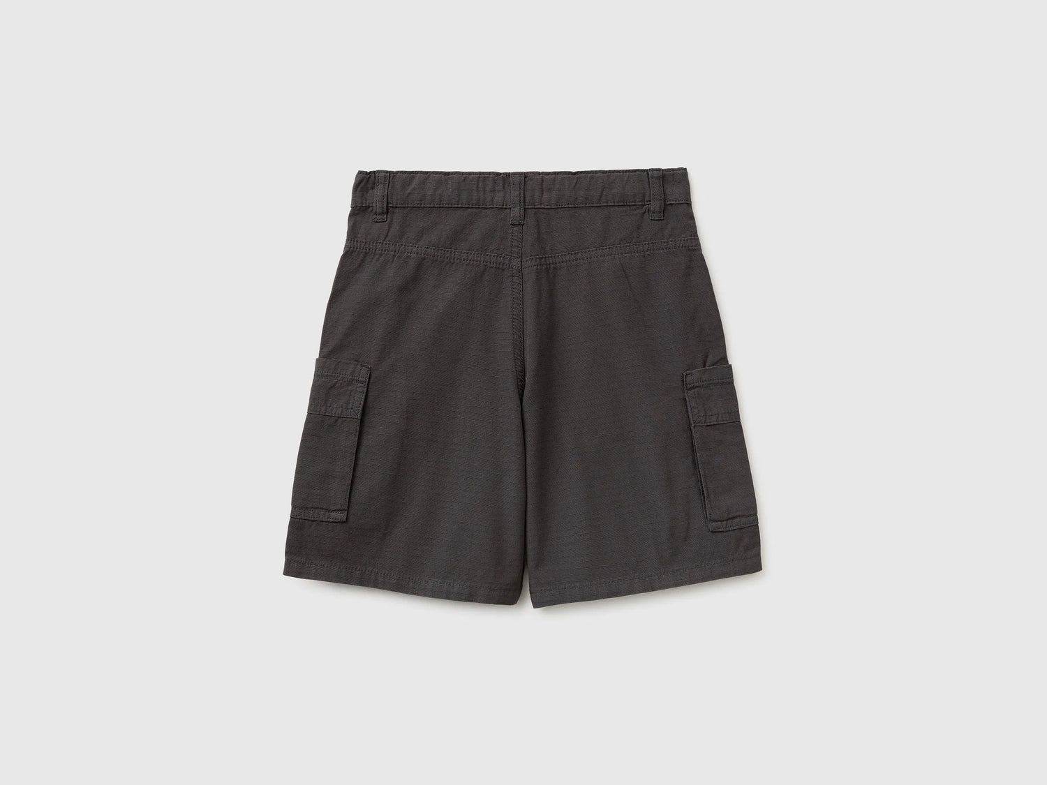 Benetton Dark gray Boys Bermuda Shorts with Pockets SKU: 456SC904V_19E Image 02