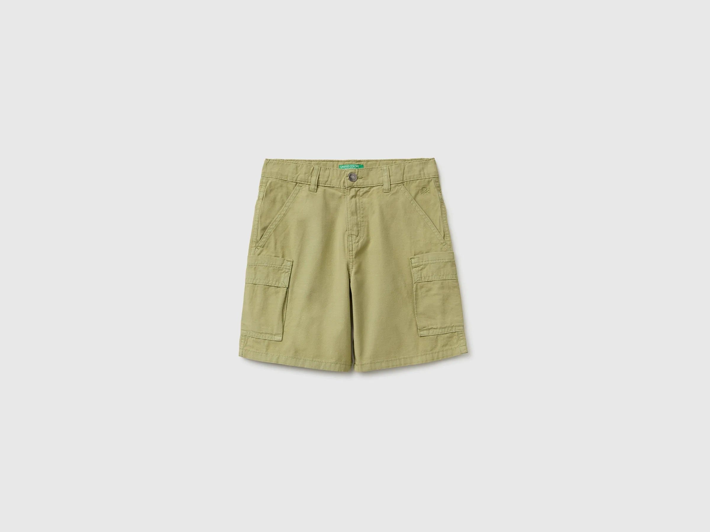 Benetton Green Boys Bermuda Shorts with Pockets SKU: 456SC904V_1Q1 Image 01