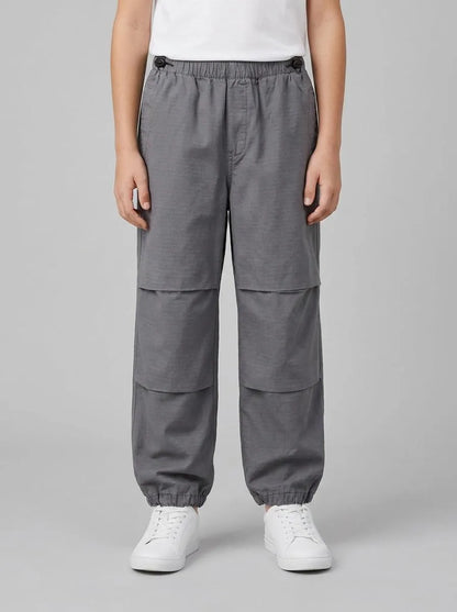Benetton Dark Gray Boys Cotton Parachute Trousers SKU: 456SCF05N_10N Image 00