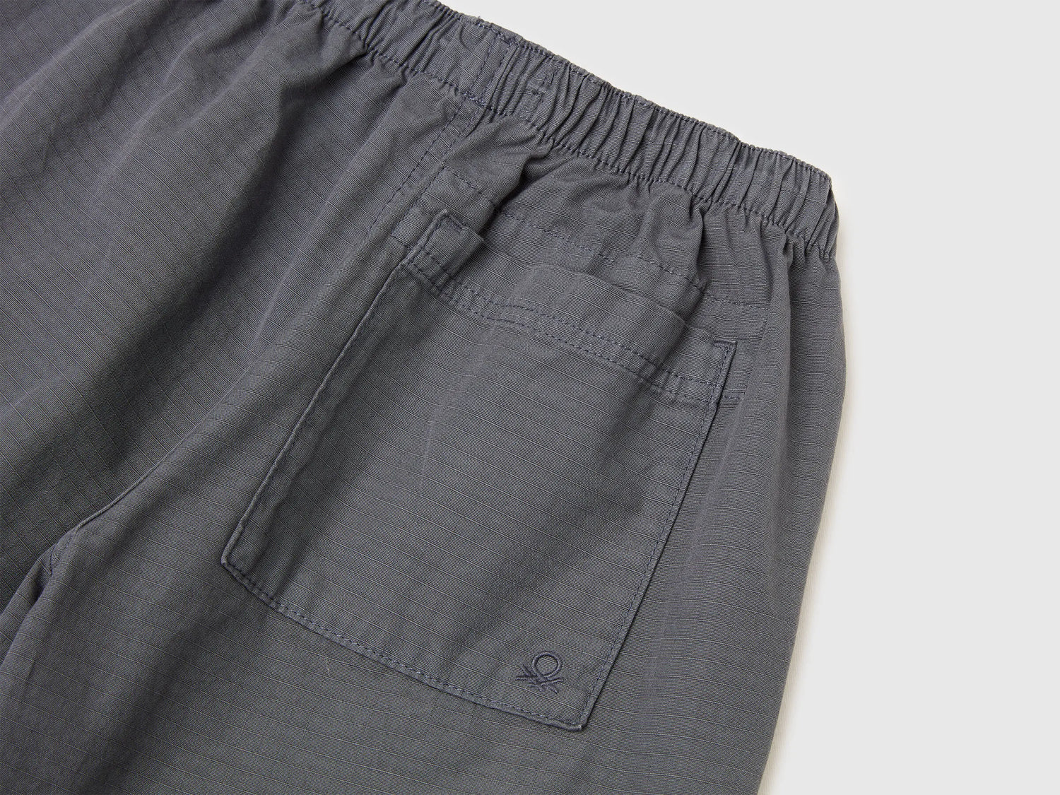 Benetton Dark Gray Boys Cotton Parachute Trousers SKU: 456SCF05N_10N Image 03