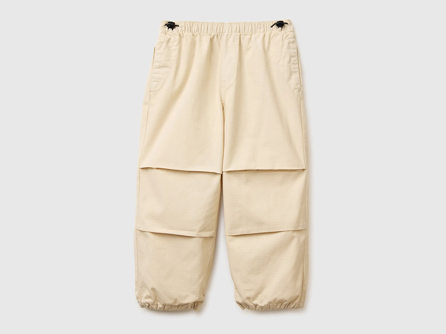 Benetton Beige Boys Cotton Parachute Trousers SKU: 456SCF05N_152 Image 01