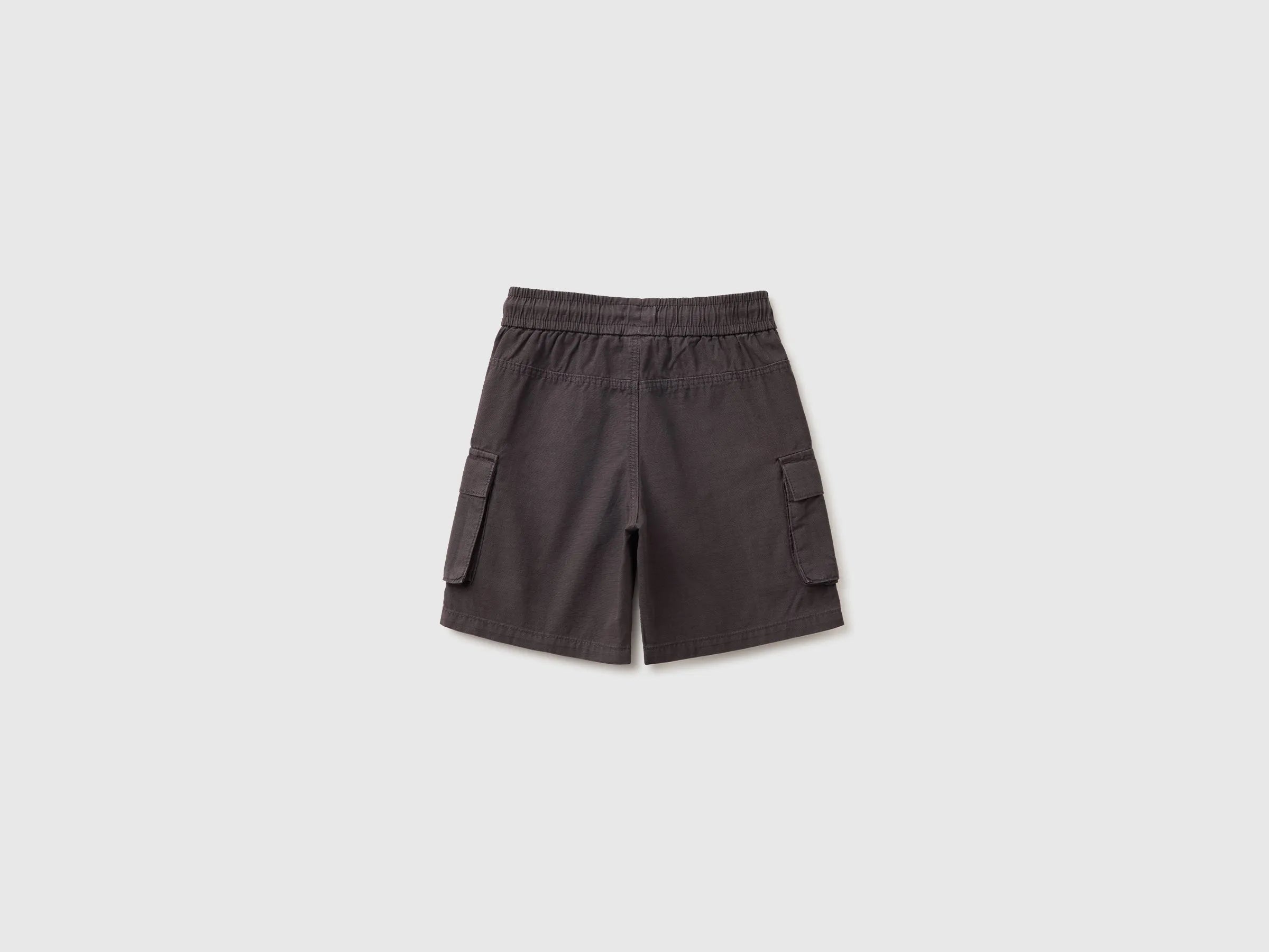 Benetton Grey Boys Bermuda Shorts with Pockets SKU: 456SG903N_19E Image 02
