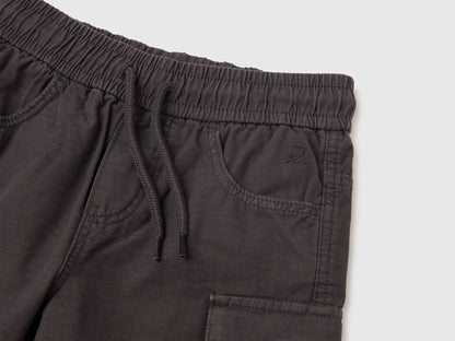 Benetton Grey Boys Bermuda Shorts with Pockets SKU: 456SG903N_19E Image 03