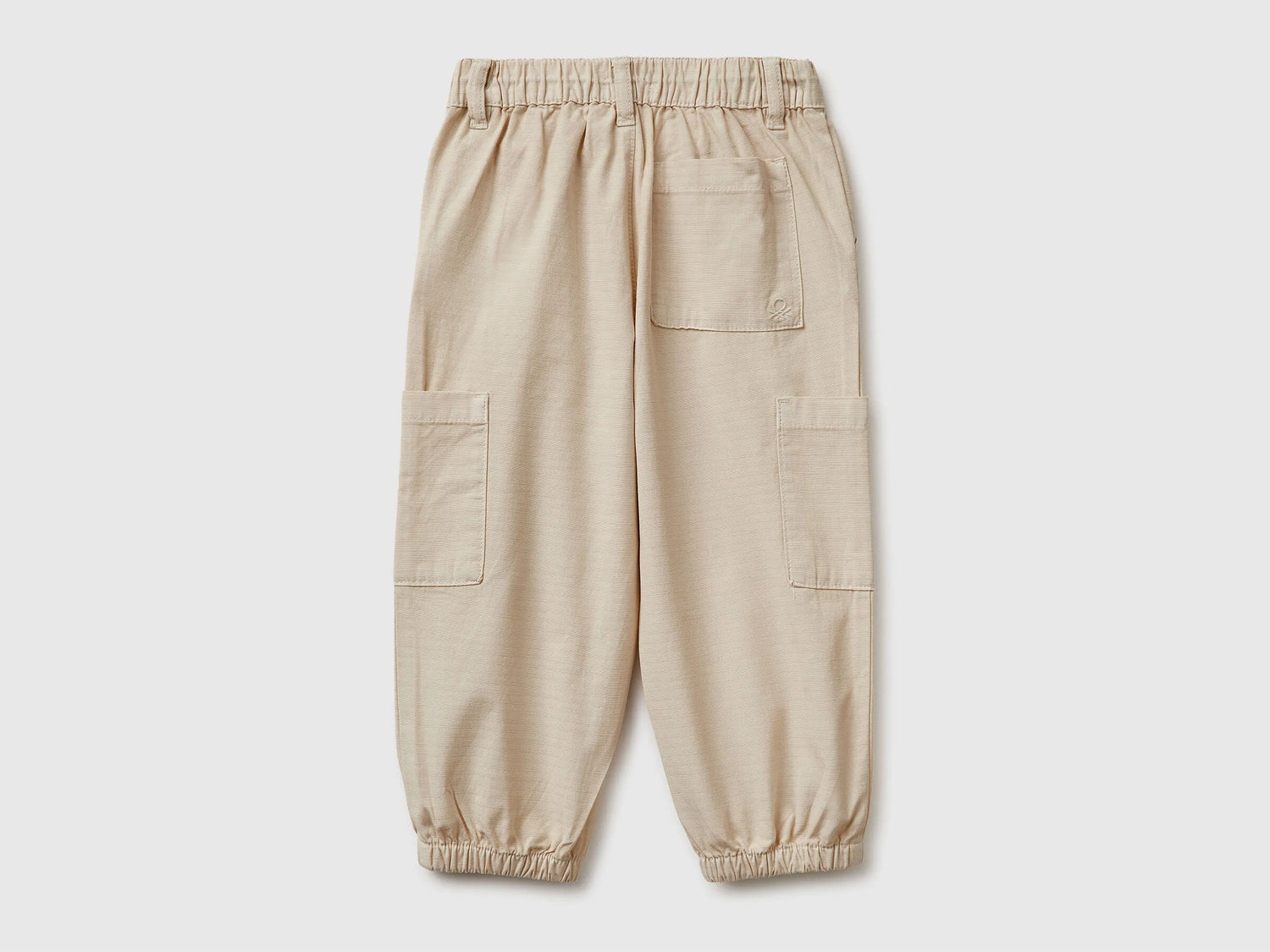 Benetton Beige Boys Parachute Cargo Pants SKU: 456SGF01R_152 Image 02