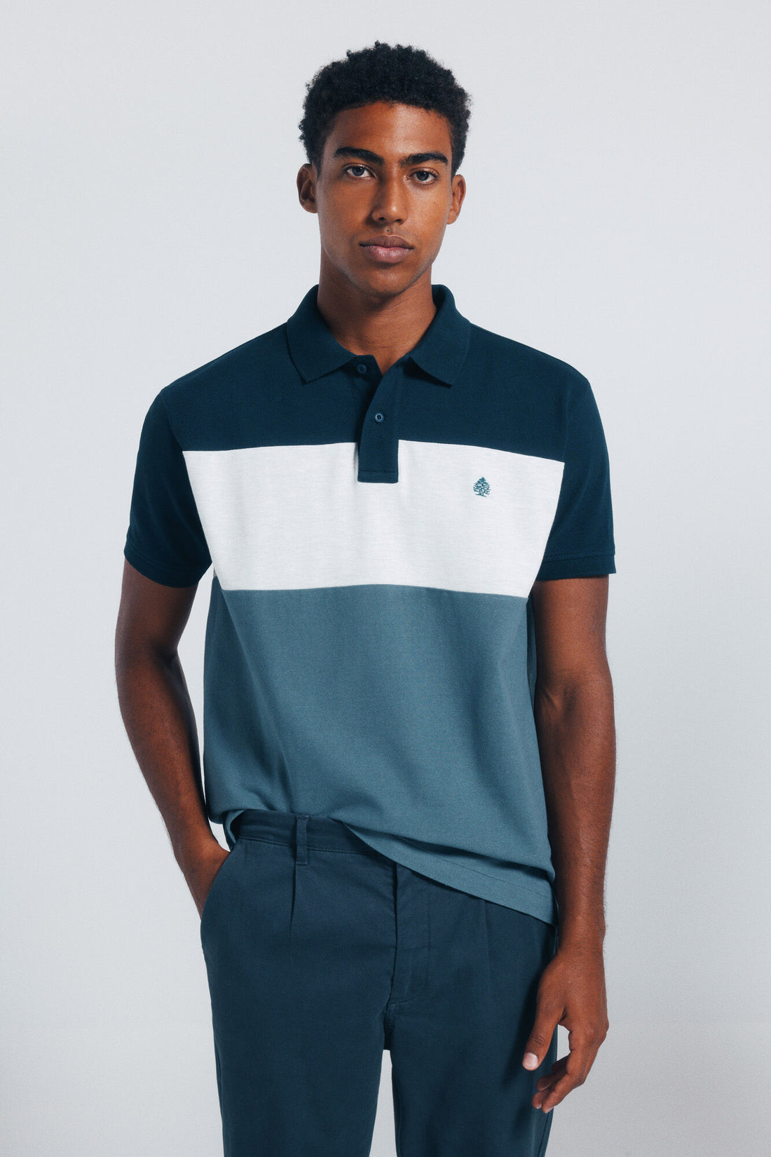 Springfield_Blues_Regular Fit Color Block PiquŽ Polo Shirt_4582457_84_01
