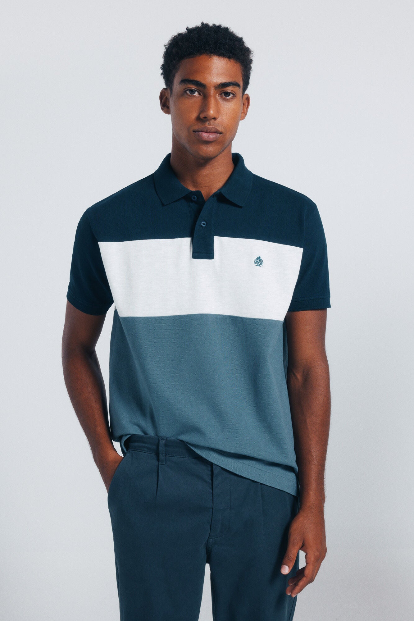 Springfield_Blues_Regular Fit Color Block PiquŽ Polo Shirt_4582457_84_01