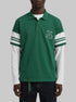 Springfield Green Men PiquŽ Block Contrast Sleeve Regular Fit Polo Shirt SKU: 4583282_25 Image 00