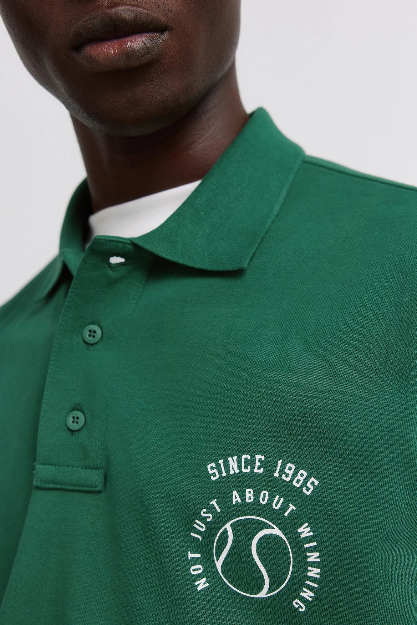 Springfield Green Men PiquŽ Block Contrast Sleeve Regular Fit Polo Shirt SKU: 4583282_25 Image 04