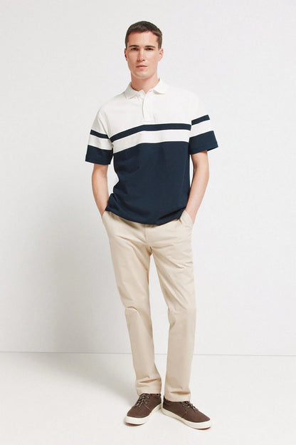 Springfield Blue Men PiquŽ Regular Fit Polo Shirt SKU: 4583286_11 Image 02