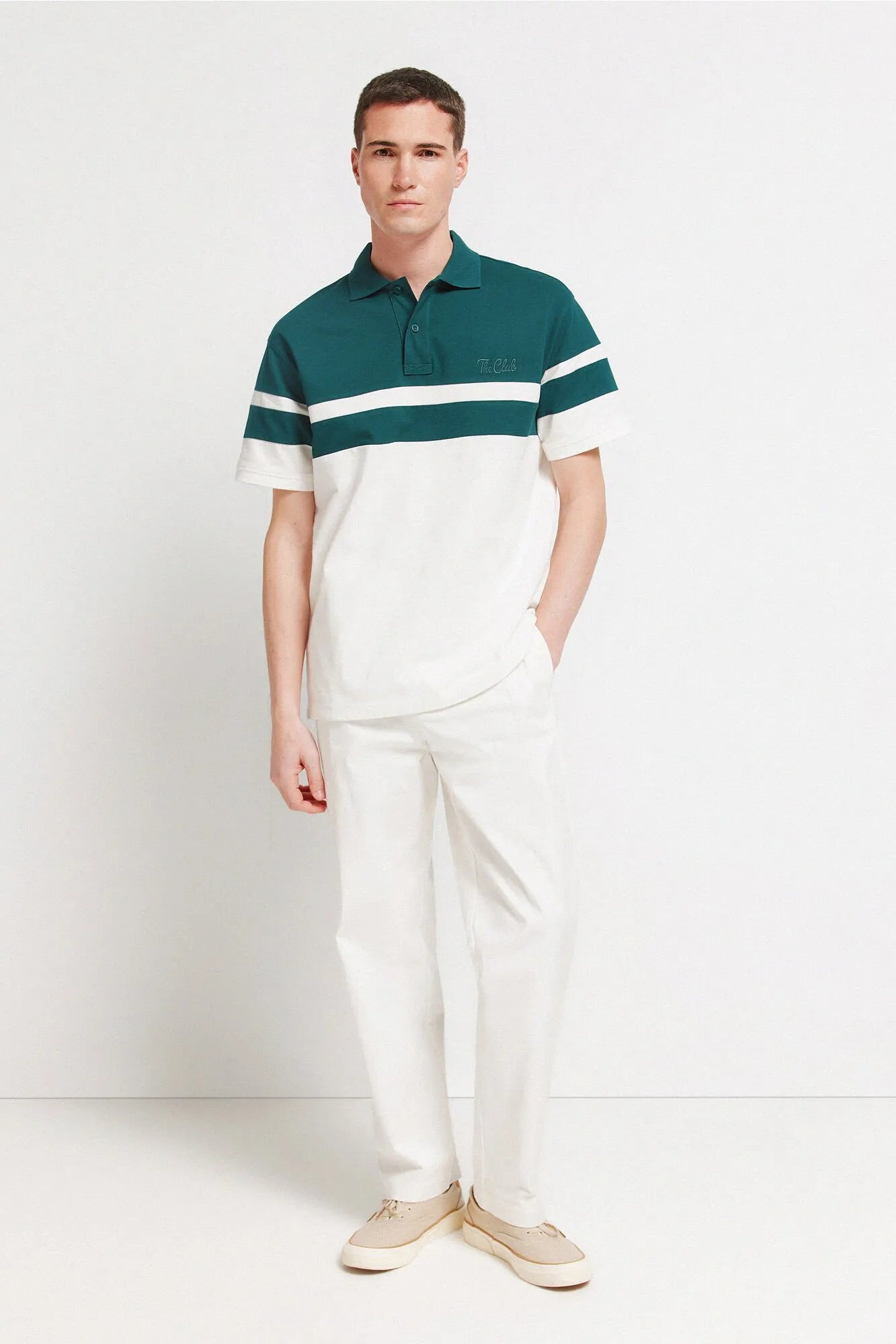 Springfield Green Men PiquŽ Regular Fit Polo Shirt SKU: 4583286_21 Image 02