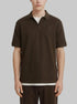 Springfield Brown Men PiquŽ Zip Regular Fit Polo Shirt SKU: 4583288_39 Image 00