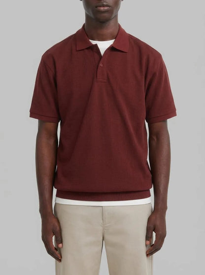 Springfield Red Men Striped Regular Fit Polo Shirt SKU: 4583291_66 Image 00