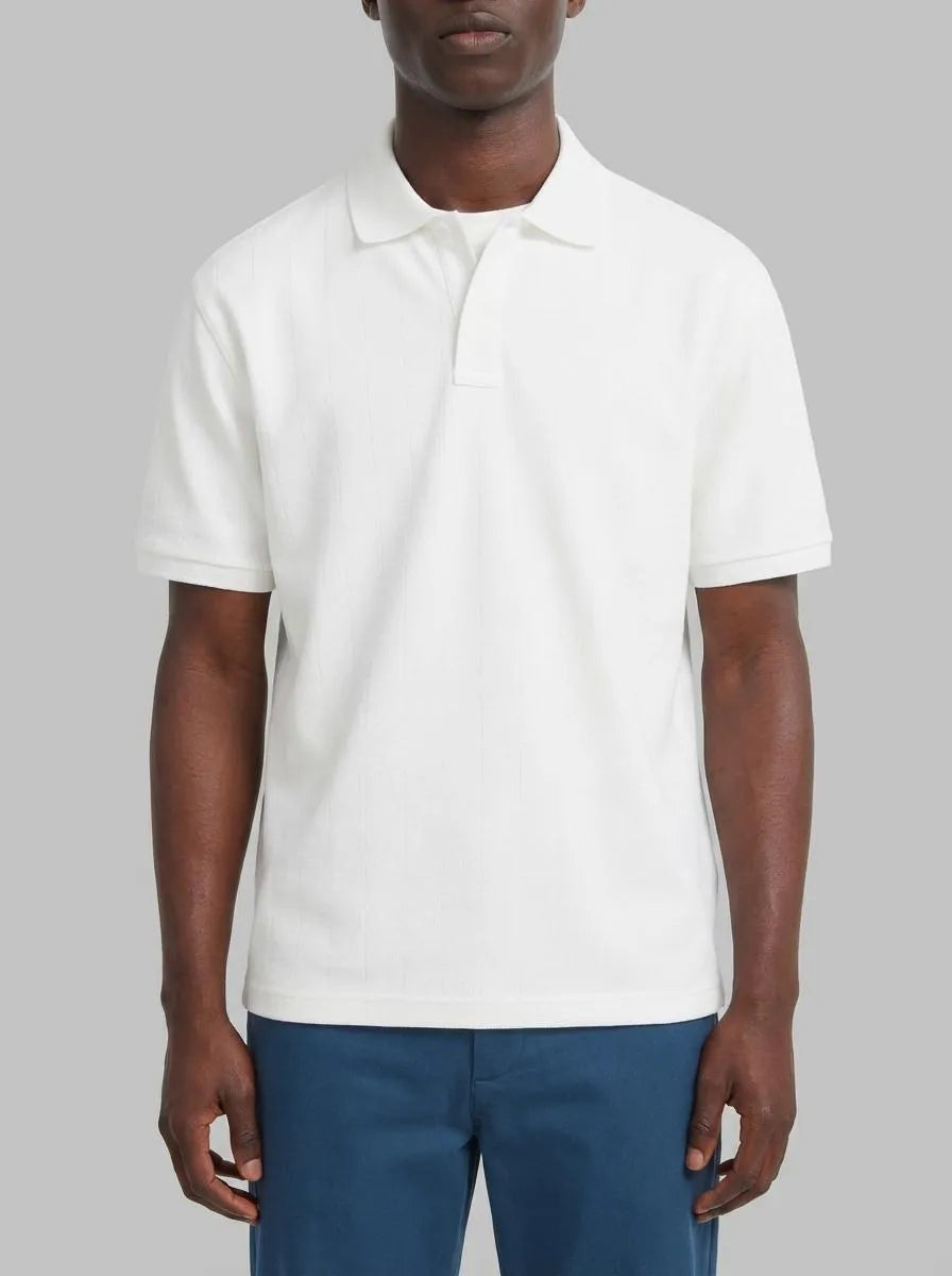 Springfield White Men Striped Regular Fit Polo Shirt SKU: 4583291_96 Image 00