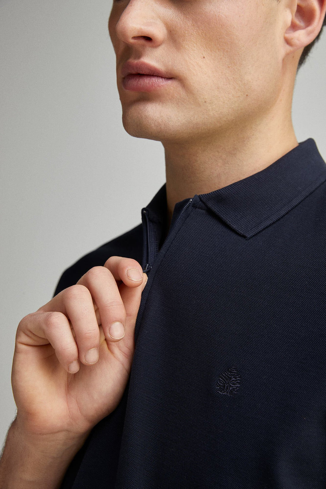 Springfield_Regular Fit Zip Fastening PiquŽ Polo_4589102_10_02