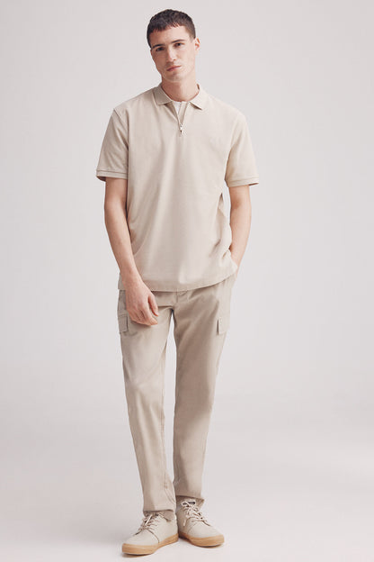 Springfield_Regular Fit Zip Fastening PiquŽ Polo_4589102_37_04