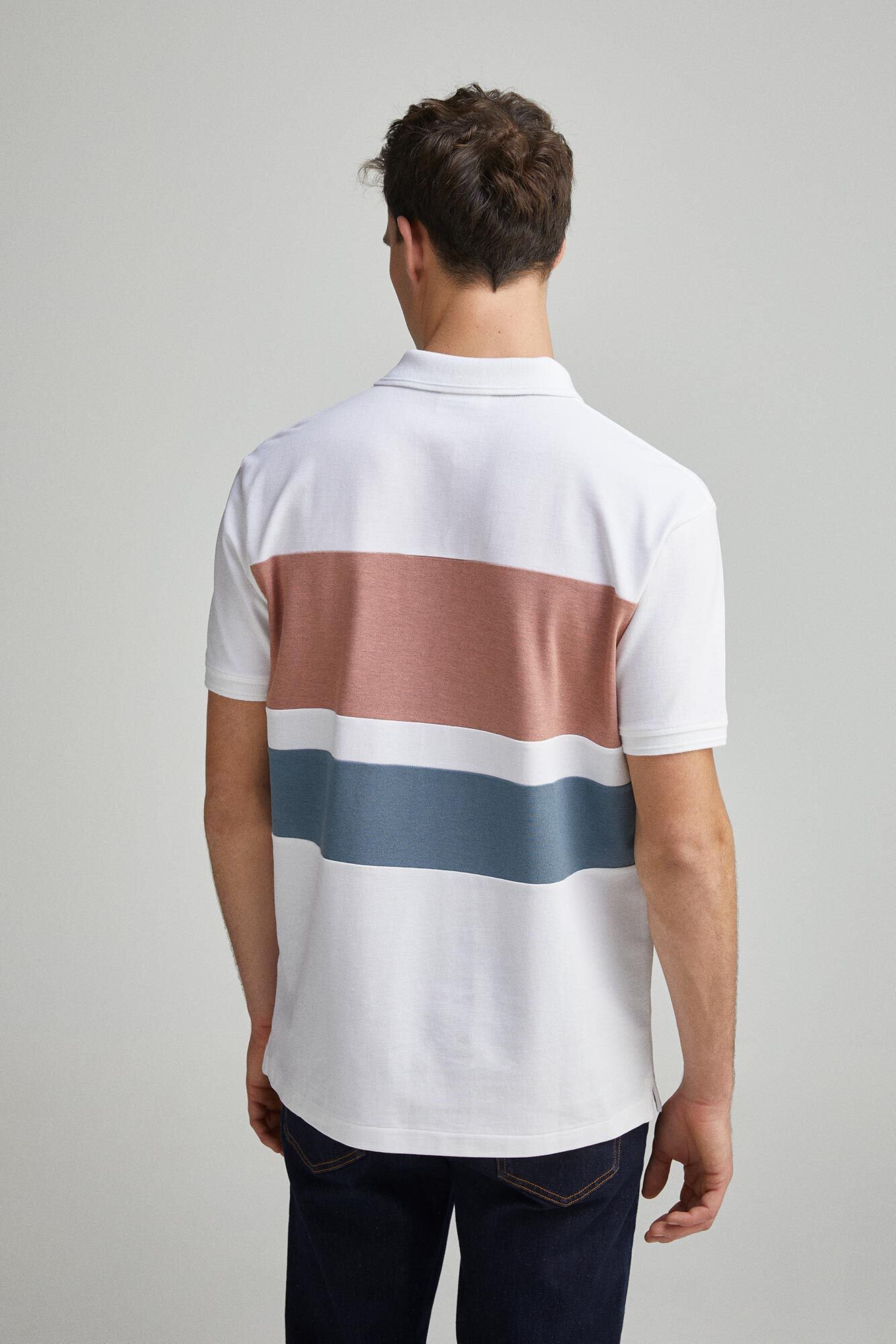 Springfield_Regular Fit Color Block PiquŽ Polo_4589105_99_03