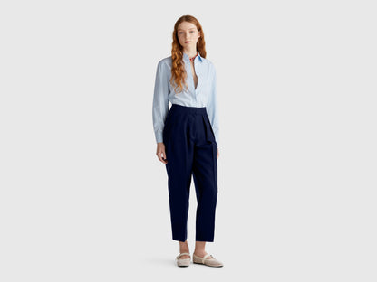 Benetton_Wide Trousers in Linen Blend_45BVDF09B_252_01
