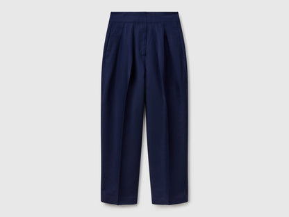Benetton_Wide Trousers in Linen Blend_45BVDF09B_252_04