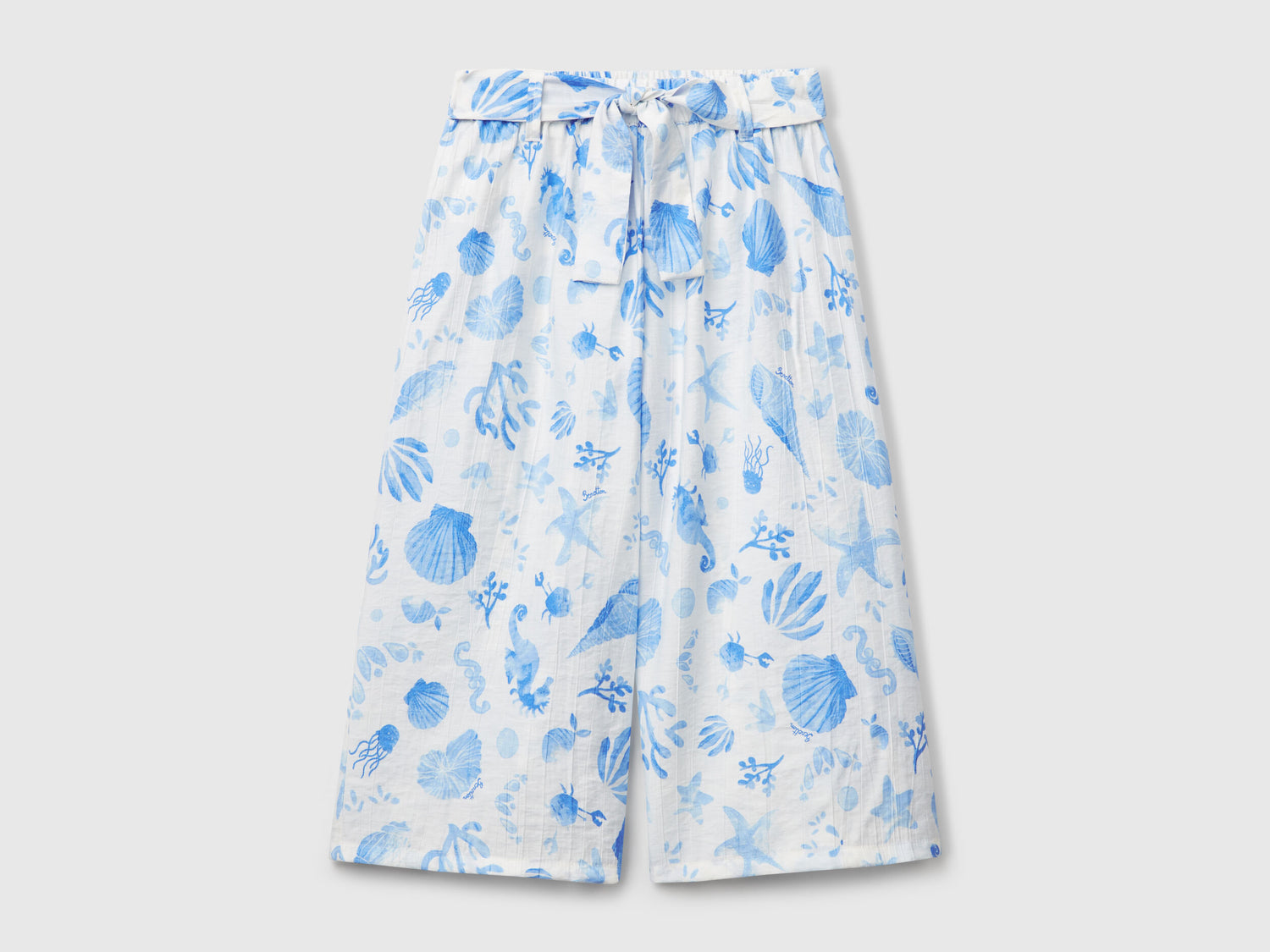 Benetton_Palazzo Trousers with Navy Print_45M6GF02E_73H_01