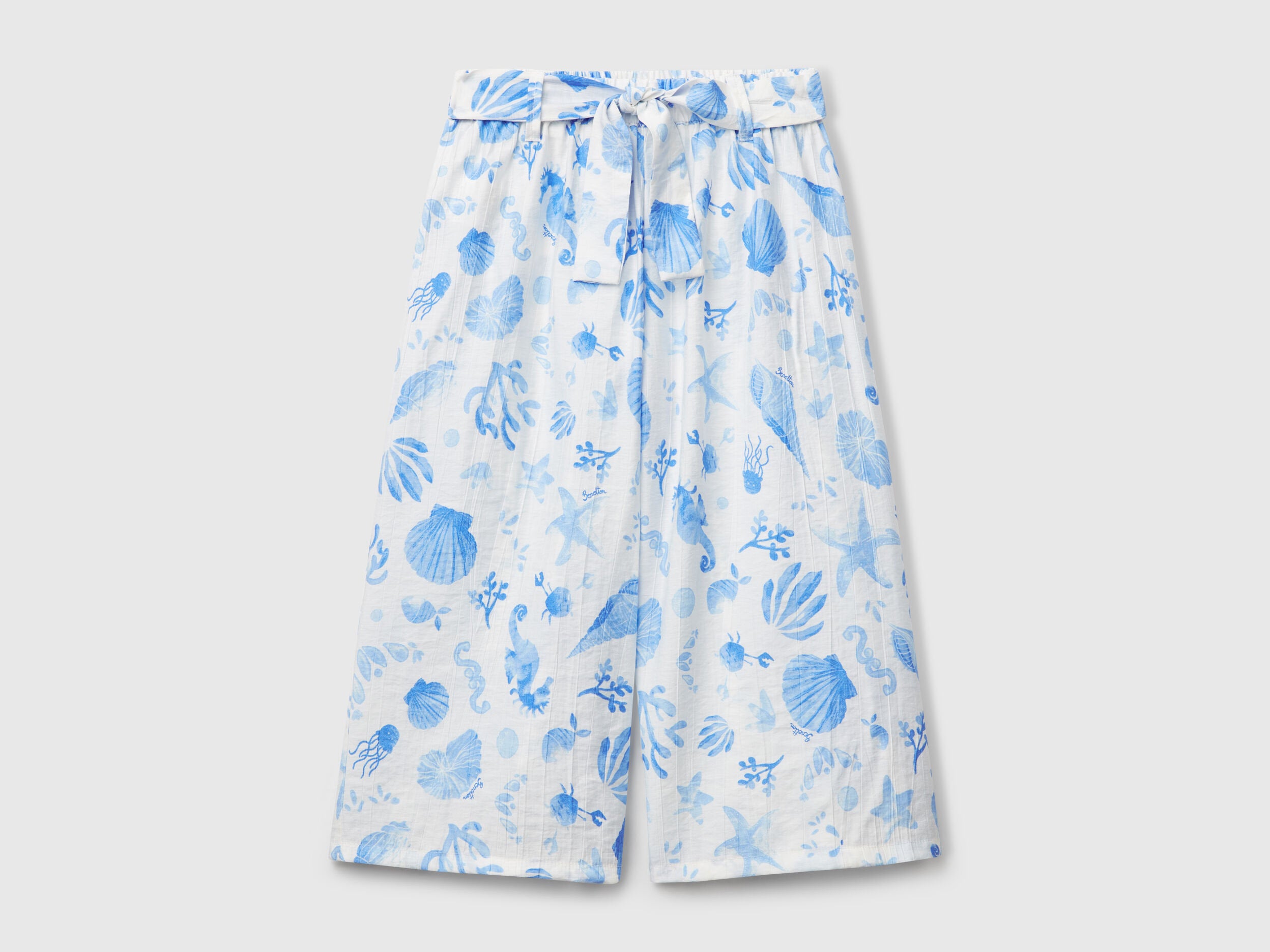 Benetton_Palazzo Trousers with Navy Print_45M6GF02E_73H_01