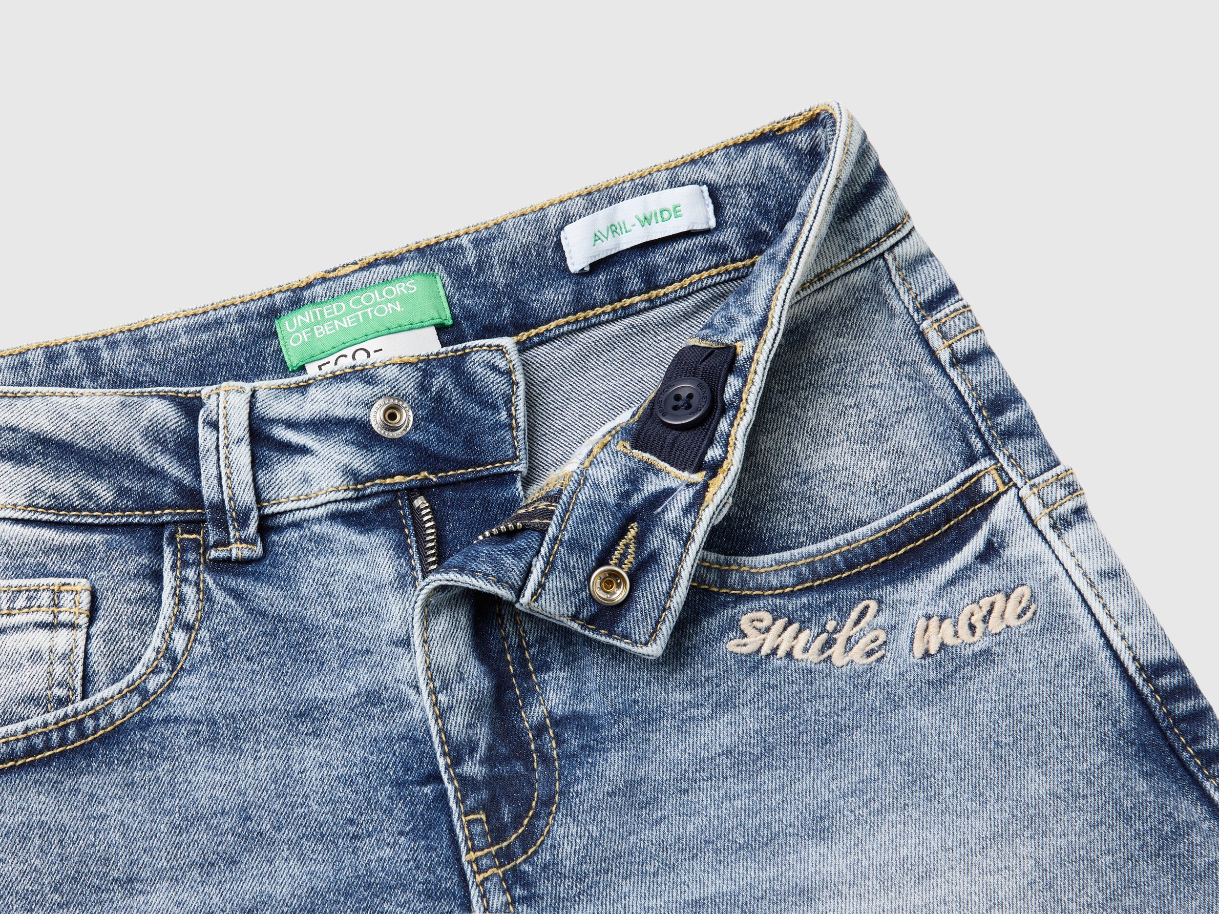 Straight Leg Jeans In "Eco-Recycle" Denim - BEVAVA
