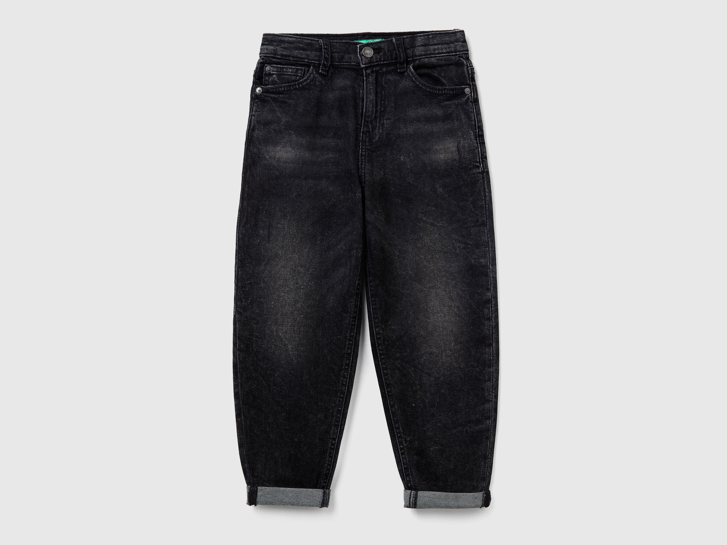 Benetton_Black_Balloon Fit Jeans_45ONCE046_800_01